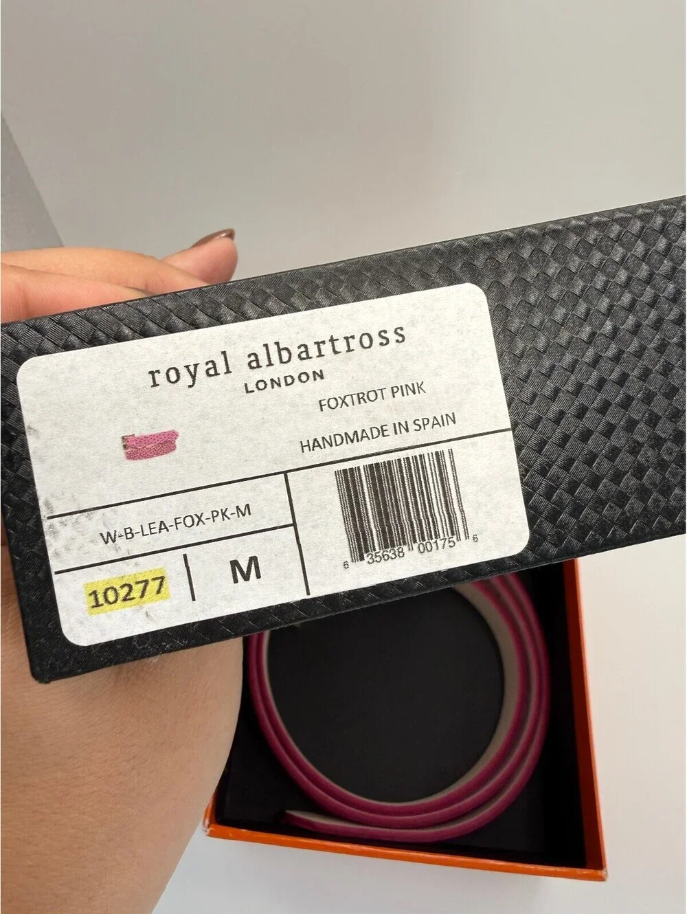 Royal Albartross London Foxtrot Pink Faux Fur Luxury Golf Belt, Medium,Brand New